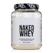 Proteína de soro de leite em pó NAKED Whey 907g 100% alimentada com capim sem sabor