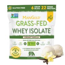 Proteína de soro de leite isolada, calêndula, sabor cremoso de baunilha, 454g