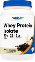 Proteína de soro de leite isolada em pó Nutricost Vanilla 907g