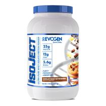 Proteína de soro de leite isolada Evogen Isoject Chocolate e manteiga de amendoim