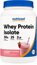 Proteína de soro de leite isolada Nutricost Morango 907g