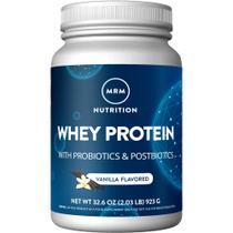 Proteína de soro de leite MRM Nutrition com sabor de baunilha 18 g de proteína 33 porções