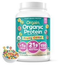 Proteína em pó, cereal orgânico, vegano e frutado, 920g