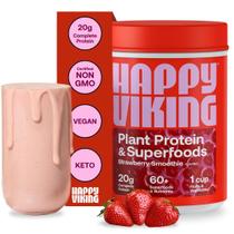 Proteína em pó Happy Viking Strawberry 567g 20g de proteína