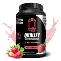 Proteína em pó Qualify Whey Sabor Morango 750g