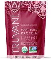 Proteína em pó Truvani Vegan Pea Chocolate Morango 400g
