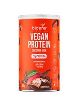 Proteína Vegana com Leite de Coco Sabor Chocolate 21g de Proteína Glutamina Sem Lactose Livre de Glúten Bigens 450g