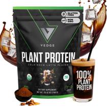 Proteína vegana em pó vedge Plant Protein 500g de café com leite gelado Proteína vegana em pó vedge Plant Protein 500g de café com leite gelado