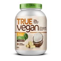 Proteína vegana true vegan 837g chocolate branco c/ coco - true source
