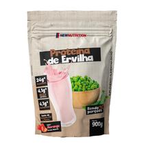 Proteína Vegetal de Ervilha Isolada 900g Sabor Morango NewNutrition - Auxiliar no Ganho de Massa Magra