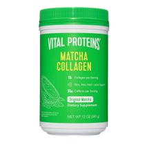 Proteínas Vitais Matcha Colágeno Peptídeos Suplemento em Pó, Matcha Green Tea Powder, 12oz, Original Flavored