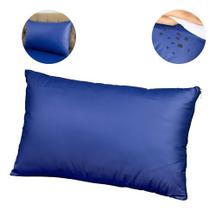 Proteja seu Conforto Capa Protetora Impermeável e Antialérgica para Travesseiro 50x70 Azul Marinho