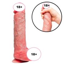 Prótese 25,0 x 4,8cm Feito em silicone com Testículo, Ventosa