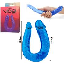 Prótese azul Flexível de Ponta Dupla de Tamanhos Diferentes