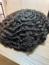 Prótese Capilar de Micropele cacheado crespo 10mm 1B - 3A Nó duplo