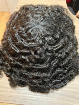 Prótese Capilar de Micropele cacheado crespo 12mm 1B - 3C Nó duplo