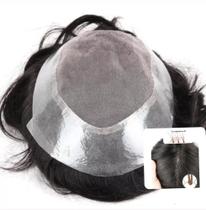 Prótese Capilar Masculina 20x25 Austrália Transpiravel/Resistente Em nó Duplo
