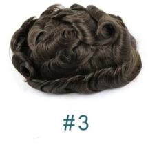 Prótese Capilar Masculina Castanho Médio Resistente Fios Em Nós Duplos!! 3