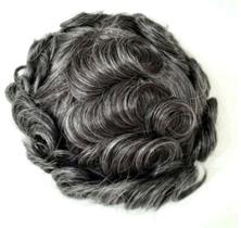 Prótese Capilar Masculina Resistente Micropele Em Nó Castanho Escuro Com 40% Grisalho Prótese Capilar Masculina Resistente Micropele Em Nó Castanho Escuro Com 40% Grisalho