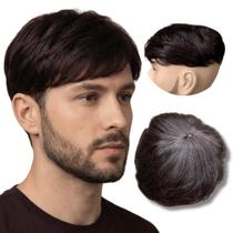 Prótese capilar masculina Topo cabeça Tic-tac 17x17 orgânica
