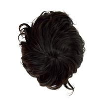 Prótese Capilar Micropele 20x25 Nó Duplo 0,08mm Masculina Cor:1B20 - 20% de grisalho
