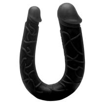 Prótese dupla boomerang preto 34x3,5cm diversão ao cubo