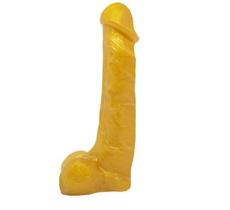 Prótese luxúria ouro com saco 18,5x4,8