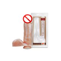 Prótese Maciça Com Escroto Ventosa 20 X 4,7Cm - Sexy Fantasy