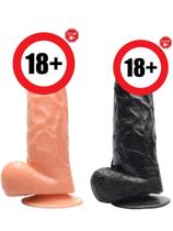 Protese maciça com ventosa 18,7 x 4,4cm prazer e cia Protese maciça com ventosa 18,7 x 4,4cm prazer e cia