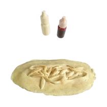 Prótese maquiagem terror ferida c/ bichos + látex +sangue