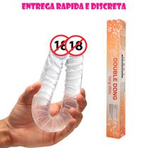 Protése Peniana Dupla de Silicone 34cm Pênis Duplo sexshop