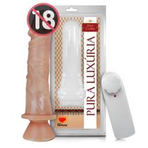 Protese Peniana Realista 18 X 4,4 CM Com Vibro E Ventosa Vibrador Feminino Ponto G - Sexy Fanatsy Sex Shop Produtos Adultos