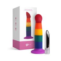 Prótese Silicone com Ventosa e Vibração Recarregável Go Play Íris 16 cm Prótese Silicone com Ventosa e Vibração Recarregável Go Play Íris 16 cm