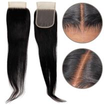 Prótese topo capilar humano preto natural lace hd 11x11 Tamanho:50cm 18"