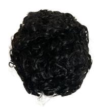 PróteseCapilar Ondulado Afro Crespo Micropele 1A PRETO20x25 Curvatura:2bc
