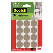Protetor 3M Scotch Feltro Marron Redondo Pequeno Blister - 1 Embalagem com 12 Unidades Protetor 3M Scotch Feltro Marron Redondo Pequeno Blister - 1 Embalagem com 12 Unidades
