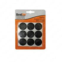 Protetor adesivo eva redondo 18pcs preto 3cm 10g - bestfer Protetor adesivo eva redondo 18pcs preto 3cm 10g - bestfer