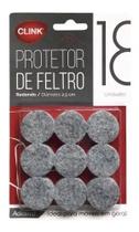 Protetor adesivo feltro redondo 2,5cm 18 peças clink