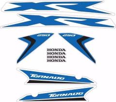 Protetor Adesivo Kit Moto Xr 250 Tornado 2018 Honda Azul