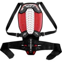 Protetor alpinestars nucleon plasma preto branco vermelho m