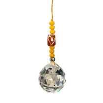 Protetor Ambiente Cristal Facetado Oxum Amarelo 40 Mm