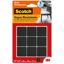 Protetor Anti Deslizante Scotch Quadrado G Preto 30X30X3,5Mm