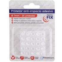 Protetor Anti-Impacto Adesivo Redondo Ø 7mm c/ 25 unidades Pratic Fix 1340