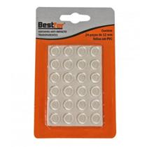 Protetor Anti Impacto Barulho Adesivo Silicone Transparente Cartela 24 Pcs 1cm Pingo Bolinha Pequena - Bestfer