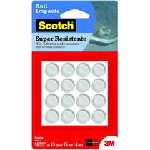 Protetor Anti-impacto Redondo 15 mm x 4 mm, Transparente, com 16 Peças, Hb004263081, 3M Protetor Anti-impacto Redondo 15 mm x 4 mm, Transparente, com 16 Peças, Hb004263081, 3M