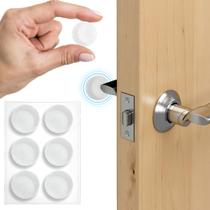 Protetor Anti Impacto Redondo Silicone Pingo Adesivo Multiuso Vidro Parede Porta Móveis Anti Ruído