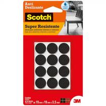 Protetor Antideslizante 3m Scotch Redondo Preto Pequeno 12un Protetor Antideslizante 3m Scotch Redondo Preto Pequeno 12un