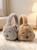 Protetor Aquecedor De Ouvido Orelha Capivara Para Infantil Quente Earmuff Frio Felpudo Pelúcia
