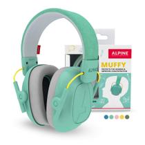 Protetor auditivo Muffy para crianças 3-16, ajustável, com redução de ruído - menta - Alpine Hearing Protection