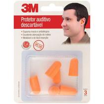 Protetor Auricular 3M 1100 Espuma Ouvidos Abafador 3 Pares Protetor Auricular 3M 1100 Espuma Ouvidos Abafador 3 Pares